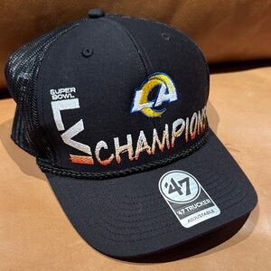 ’47 LA Rams Super Bowl LVI Champions Trucker Hat Adjustable NFL Cap